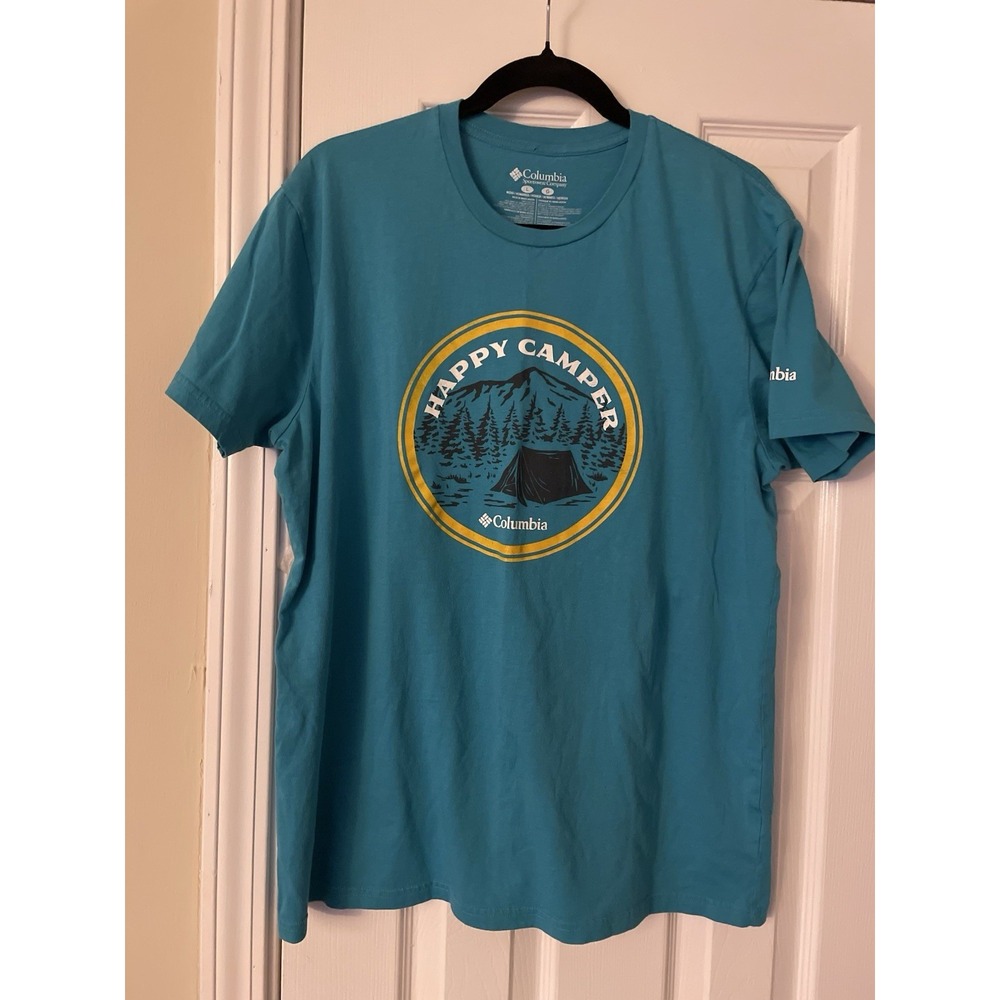 Columbia Sportswear Men's Blue Short Sleeve Happy Camper T Shirt L